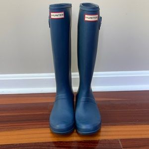 Hunter Original Tall Matte Blue Boots